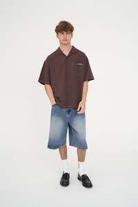 Mens Shirts: HAVANA STITCHED BOX SHIRT COCOA
