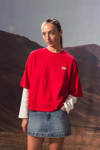 Womens T Shirts: BOXY TEE 220/SLOOP PICANTE