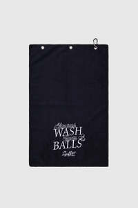 Mens Accessories: GOLF BALLS TOWEL BLACK