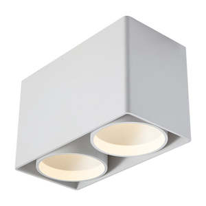 Downlights: DSK603 2x9W 3000K Dimmable IP20 Twin Square Surface Light