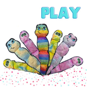 Pet Care Treats: Plush Worm Dog Toy