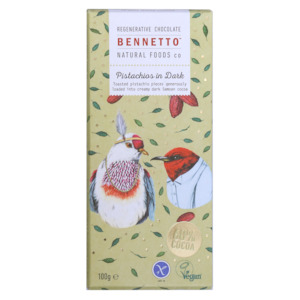 Human Treats: Bennetto chocolate bar - pistachios in dark