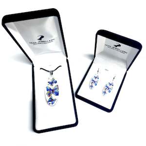 Pendant Earring Sets: Oval Butterfly Pendant & Earring Set