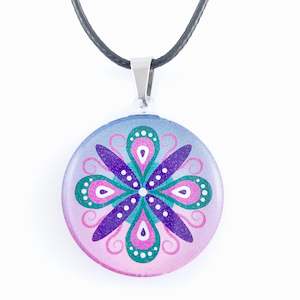 New Natures Reflections Range: Purple Round Ornament Pendant