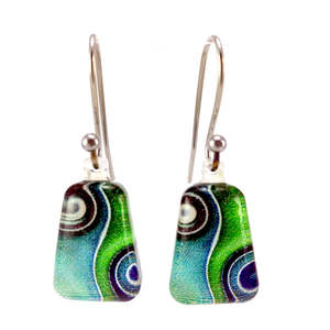 New Natures Reflections Earrings: Turquoise Two Waves Earrings