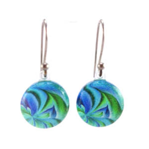 New Natures Reflections Earrings: Turquoise Petals Earrings