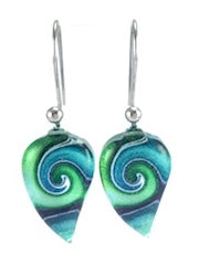 New Natures Reflections Earrings: Turquoise Mystic Wave Flow Earrings