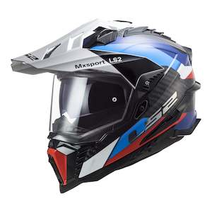 Adventure Helmets: LS2 MX701C Explorer Carbon Frontier - Blue / Black 06