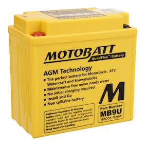 Motobatt Battery Quadflex AGM - MB9U