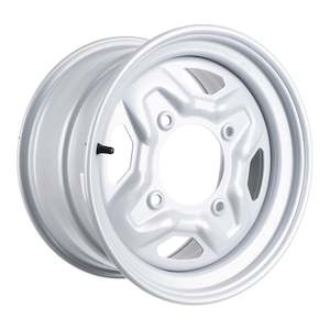 Atv Rims Hubs: Whites ATV/UTV Steel Rim 14x8 Polaris Rear 4/156 +63.5 - Silver