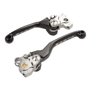 Brake Lever Assemblies: Zeta Pivot Lever Set FP - Kawasaki - Black