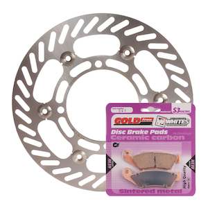 Brake Rotor Pad Kits: Brake Disc & Pad Front Kit - Kawasaki KX250F '04-'05