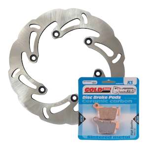 Brake Rotor Pad Kits: Brake Disc & Pad Rear Kit - KTM 500 EXC '12-'16 - Wave