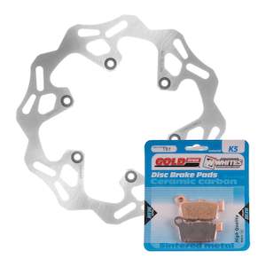 Brake Rotor Pad Kits: Brake Disc & Pad Rear Kit - Yamaha YZ250F '20 - Wave