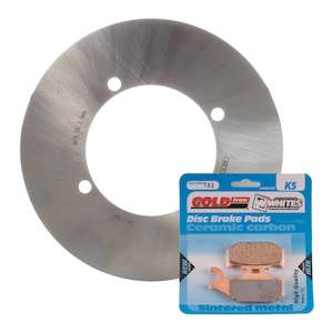 Brake Disc & Pad Rear Kit - Yamaha YFM450FA Grizzly '07-'09