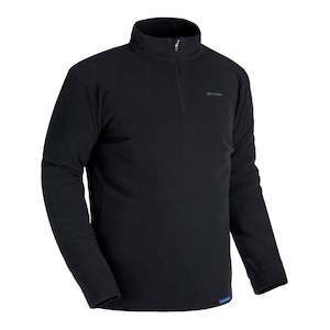 Casual Jerseys Jackets: Oxford Mens Micro Fleece 1/2 Neck Top Black