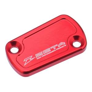 Clutch Reservoir Cover: Zeta Clutch Reservoir Cover Honda CRF450R '21-, Kawasaki KX250 '21- Red