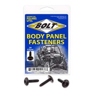 Body Plastic Bolt Kits: Bolt UTV Body Panel Fastener Screws - RZR M6x24 (10pk)