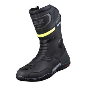 Apparel: LS2 Goby Men's Waterproof Boots - Black / Hi-Vis Yellow