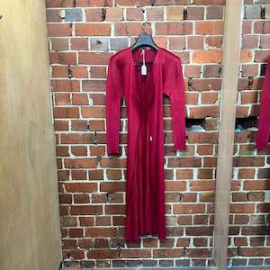 outer: PLEATS PLEASE maxi cardigan jacket