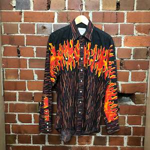 Westwood: 1980S USA western flame shirt