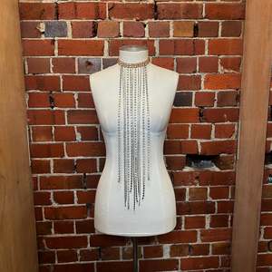 MARTIN MARGIELA X H&M waterfall rhinestone choker necklace
