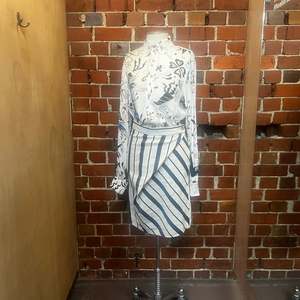 VIVIENNE WESTWOOD linen striped skirt
