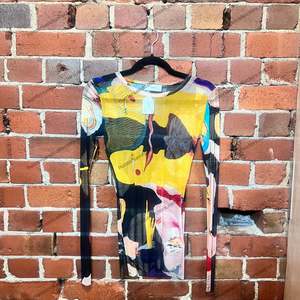 JIMMY D silk mesh top
