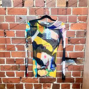 JIMMY D silk mesh top