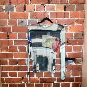 JIMMY D silk mesh top
