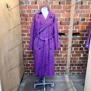 Archive: HENRIK VIBSKOV checked fabric trench coat