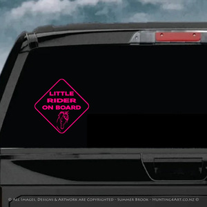 Little Rider On Board - Horse Premium Vinyl Decal - Hunting4Art NZ