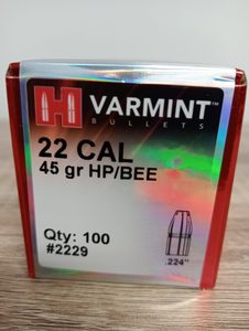 Products: Hornady 22 CAL 45gr HP/BEE Quantity: 100 2229 - Hunt Nz