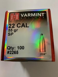 Products: Hornady 22 Cal 55gr SP Varmint Quantity: 100 2265 - Hunt Nz