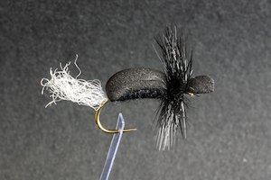 Dry Flies: Black Foam Beetle - Kiwi Fly Fishing