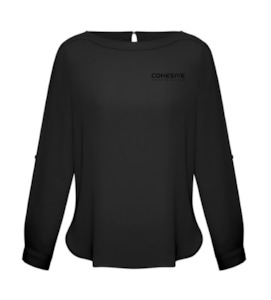 Cohesive Construction Ladies Uniform: COHESIVE LADIES MADISON BOATNECK BLOUSE