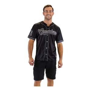 Crusaders: Crusaders Adult Blackout Baseball Shirt