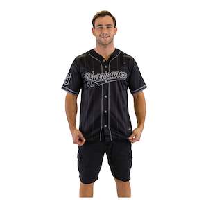 Hurricanes Adult Blackout Baseball Shirt