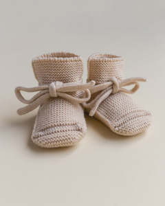 Footwear: Merino Booties Oat