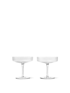 Glassware: Ripple Champagne Saucers - Set of 2