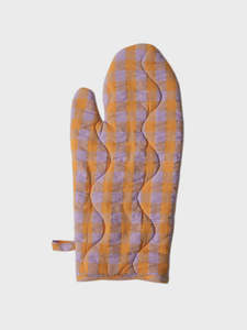 Kitchen: Kumquat Bloom Seersucker Oven Mitt