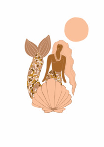 Promotions: Retro Peach Mermaid A3