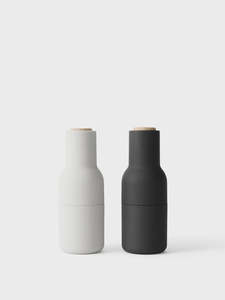 Menu Bottle Grinder Set - Ash/Carbon -Beech