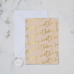 Gifts 1: Happy Birthday Blush Greeting Card