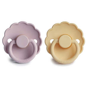 Frigg: Frigg Daisy Latex Pacifier Soft Lilac/Pale Daffodil