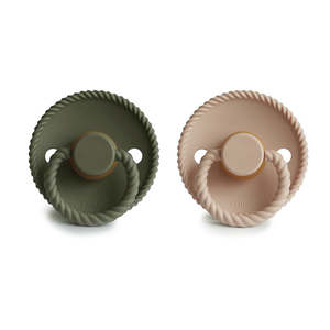 Frigg Rope Latex Pacifier Croissant/Olive