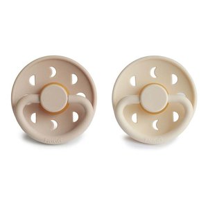 Frigg: Frigg Moon Phase Silicone Pacifier Cream/Croissant