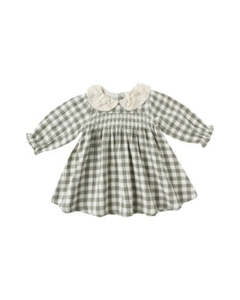 Quincy Mae: Callie Dress - Forest Check