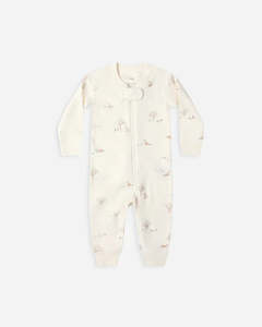 Quincy Mae: Zip Long Sleeve Sleeper - Fox Land