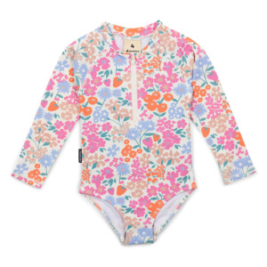 Long Sleeve Swimsuit - Berry Garden